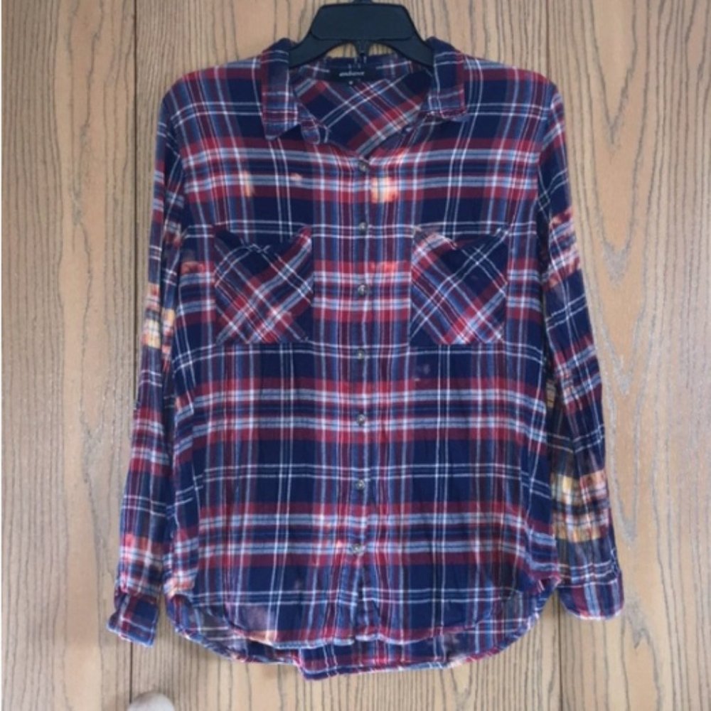 Bleach Dye Button Down Shirt